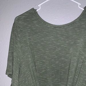 Green stripped tee